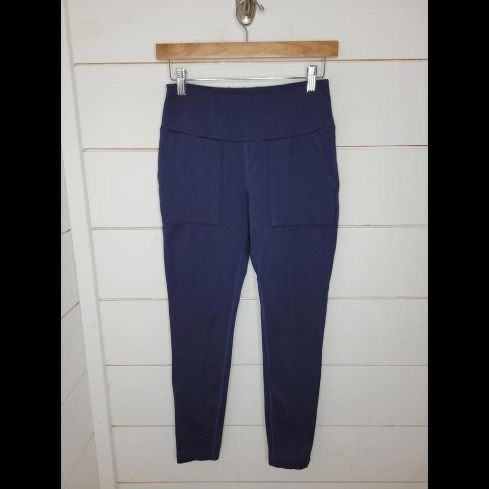 Mondetta small navy blue jacquard pocketed leggings